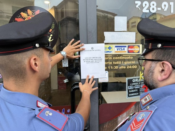 Risse e liti: chiuso per 15 giorni un locale ad Albenga Risse e liti: chiuso per 15 giorni un locale ad Albenga