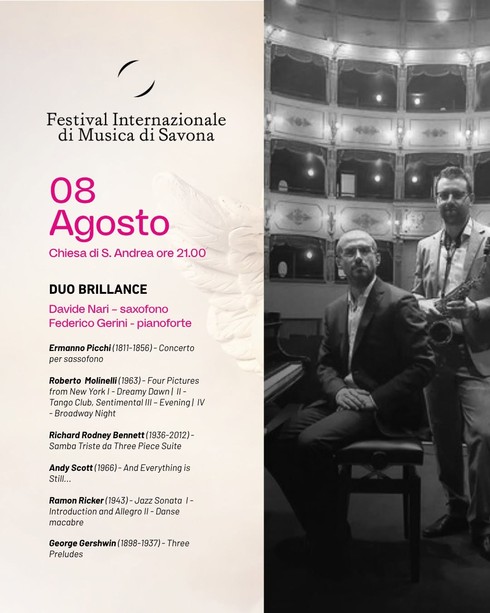 Savona, il Duo Brillance in concerto