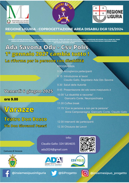 A Varazze un convegno sulla disabilità