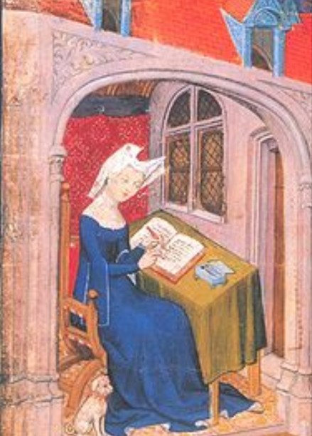 Christine de Pizan in una miniatura dell'epoca