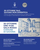30 ottobre 1943: Savona non dimentica