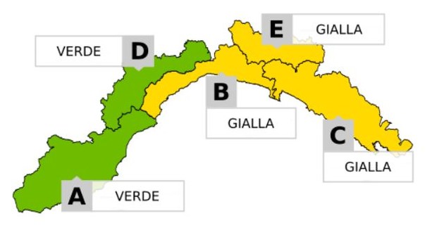 Meteo, allerta gialla per temporali