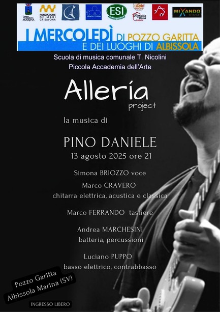 Alleria Project: a Pozzo Garitta l'omaggio a Pino Daniele
