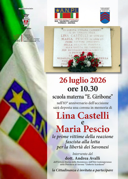 Per Lina Castelli e Maria Pescio Per Lina Castelli e Maria Pescio