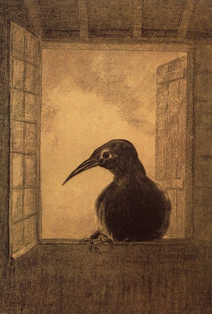 Odilon Redon, Il corvo, 1888
