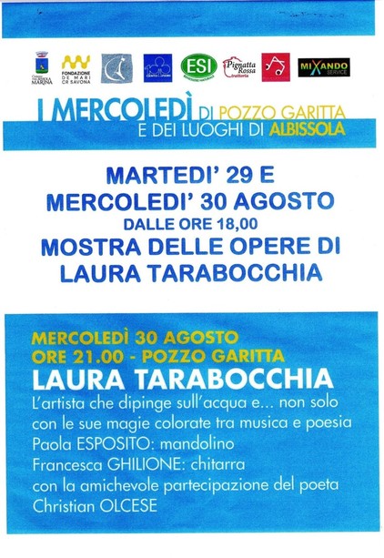 A Pozzo Garitta Laura Tarabocchia, l'artista che dipinge sull'acqua