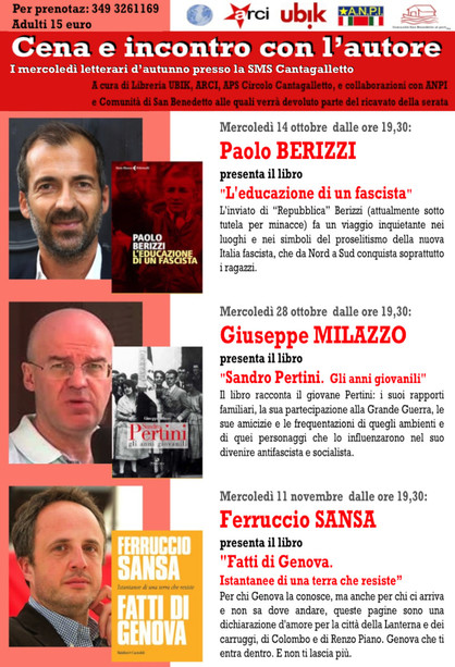 Paolo Berizzi, Giuseppe Milazzo e Ferruccio Sansa al Circolo Cantagalletto