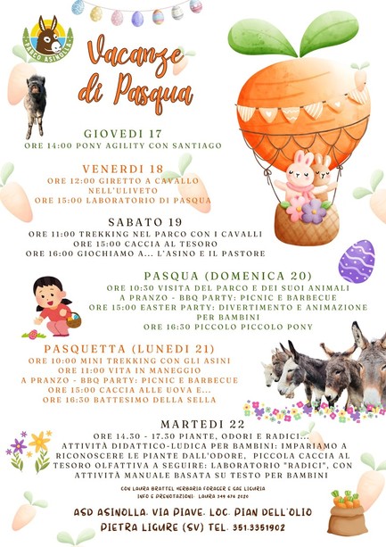 Pasqua e Pasquetta con asini e cavalli