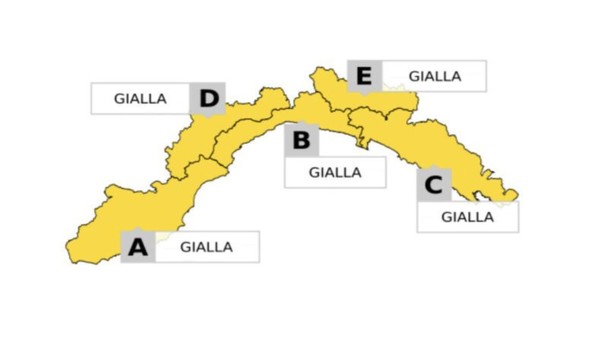 Meteo, Arpal prolunga l’allerta gialla per temporali fino alle 19