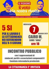 Cinque sì per il lavoro e la cittadinanza