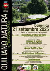 Il Parco di San Pietro in Carpignano protagonista di Quiliano Natura