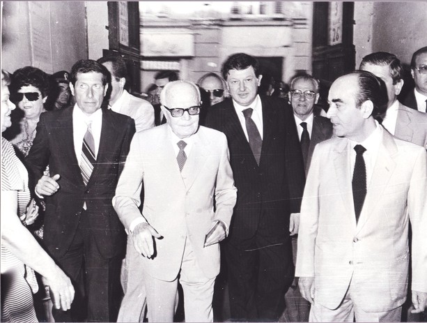 Umberto Scardaoni con Sandro Pertini