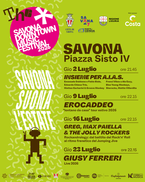 Torna a Savona la musica dei giovedì di luglio Torna a Savona la musica dei giovedì di luglio