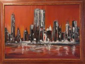 Patrizia Macchia, SKYLINE, olio su tela, cm. 100x80 Patrizia Macchia, SKYLINE, olio su tela, cm. 100x80