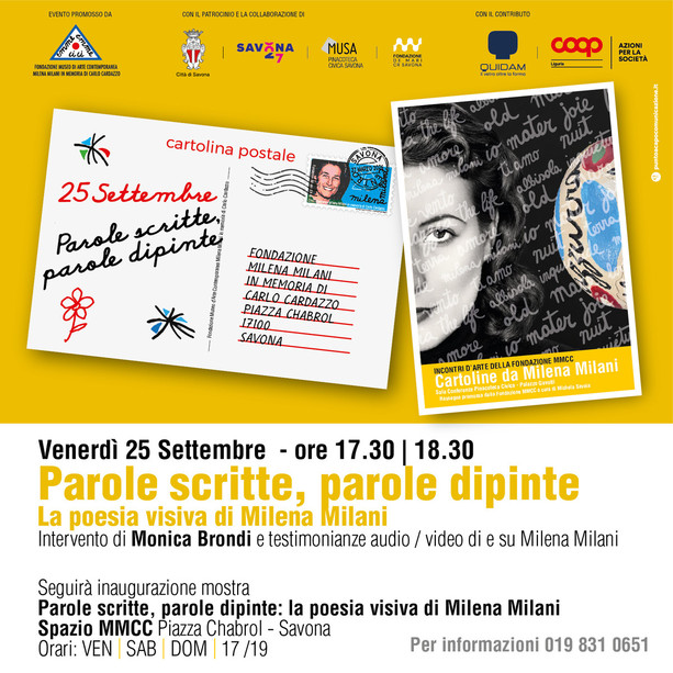Parole scritte e dipinte. Milena Milani artista della parola Parole scritte e dipinte. Milena Milani artista della parola