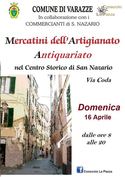 Varazze, domenica il mercatino dell'artigianato e dell'antiquariato