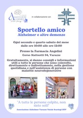 Alzheimer: a Varazze nuovi orari per lo sportello