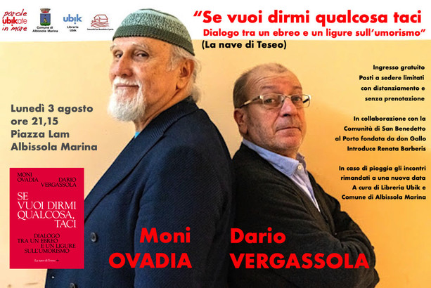 Moni Ovadia e Dario Vergassola domani a Parole ubikate in mare