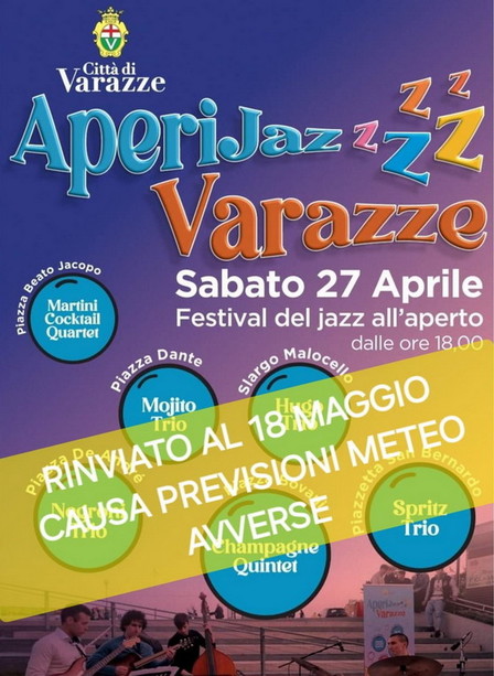 Il Festival del Jazz all'aperto torna a Varazze il 18 maggio