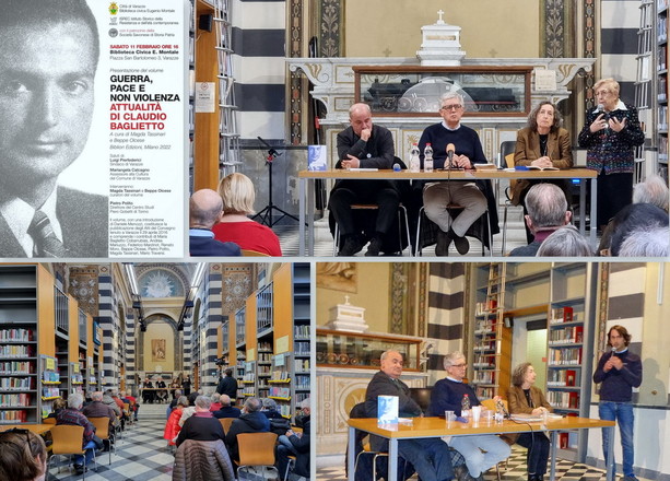 Guerra, pace, nonviolenza: presentato a Varazze il libro su Claudio Baglietto