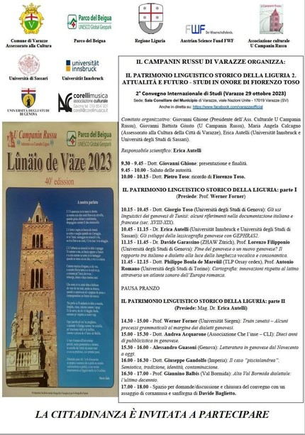 Il patrimonio linguistico storico della Liguria Il patrimonio linguistico storico della Liguria