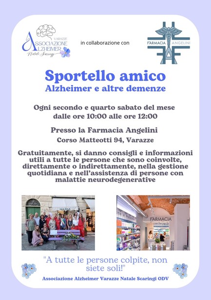 Alzheimer: a Varazze nuovi orari per lo sportello Alzheimer: a Varazze nuovi orari per lo sportello