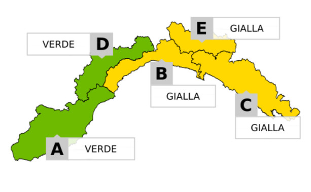 Meteo, allerta gialla per temporali