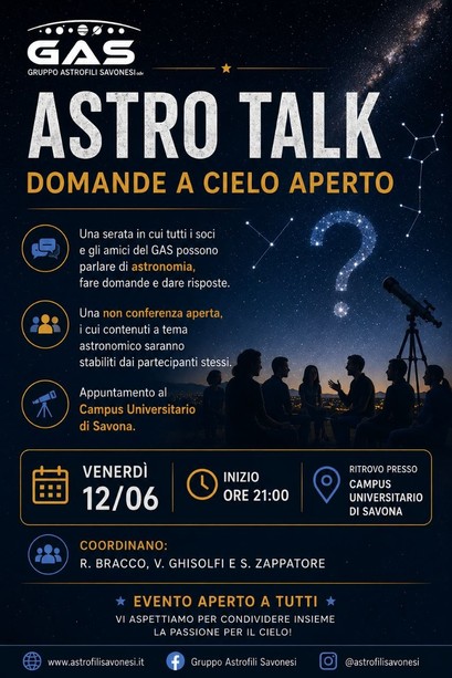Astro talk: domande a cielo aperto Astro talk: domande a cielo aperto