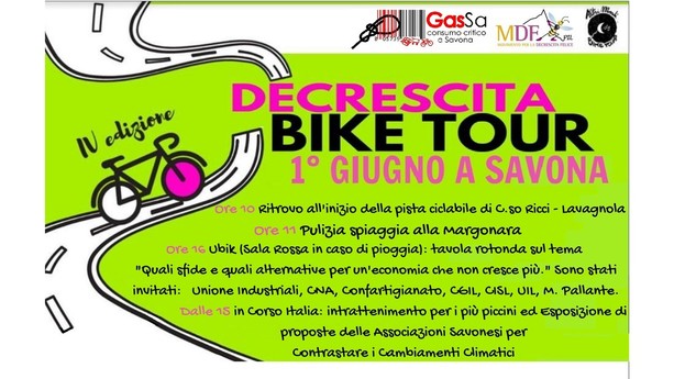 Decrescita felice: il bike tour arriva a Savona