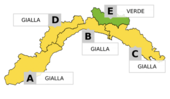 Nuova perturbazione in arrivo: quasi tutta la Liguria torna in giallo
