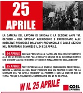 25 aprile: pace e antifascismo valori fondanti della Cgil