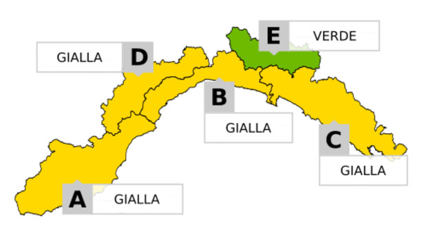 Meteo: prorogata allerta gialla
