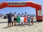 Laigueglia, sci di fondo in spiaggia e solidarietà