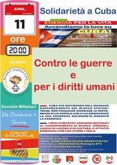 Savona, al Milleluci la cena solidale per Cuba Savona, al Milleluci la cena solidale per Cuba