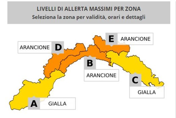 Meteo, allerta arancione per domani