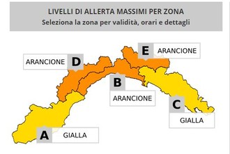 Meteo, allerta arancione per domani