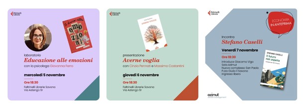 Tre incontri alla Feltrinelli