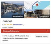 Ecco cosa appare cercando Funivie su Google
