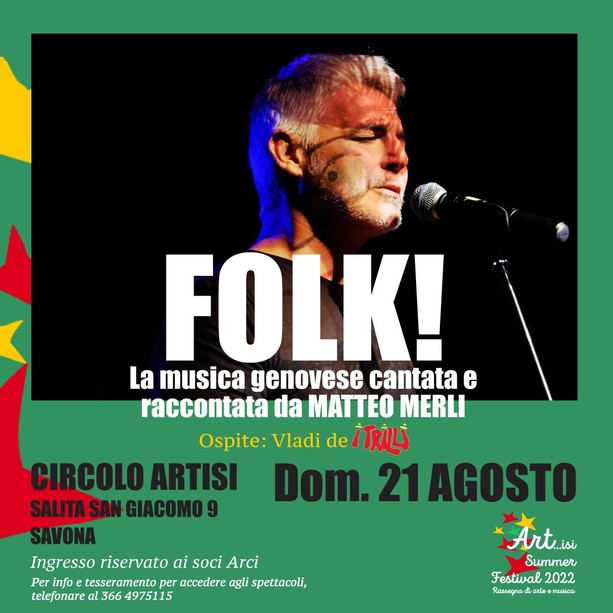 All'Artisi Summer Festival la musica folk di Matteo Merli