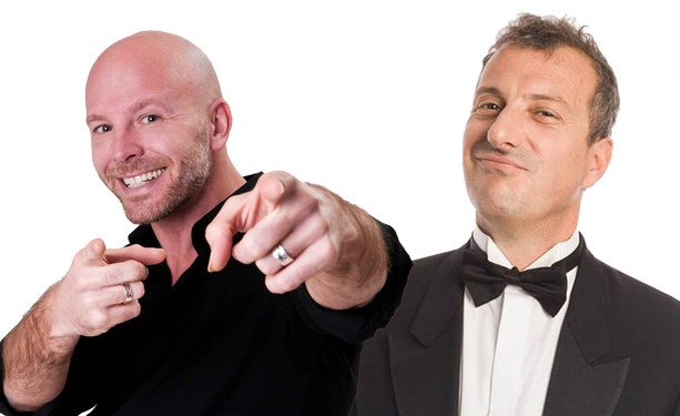 Fabrizio Casalino ed Enrique Balbontin in scena a Quiliano