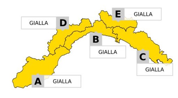 Meteo: allerta gialla per temporali dalle 13