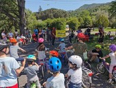 Bimbi in bici a Garlenda