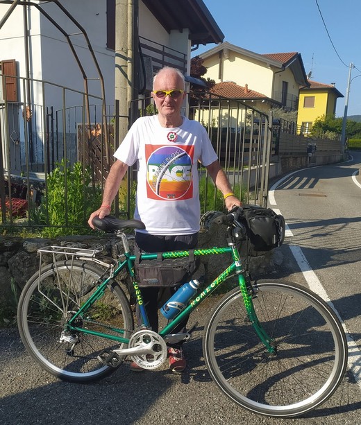 Arriva a Savona il ciclista della Memoria