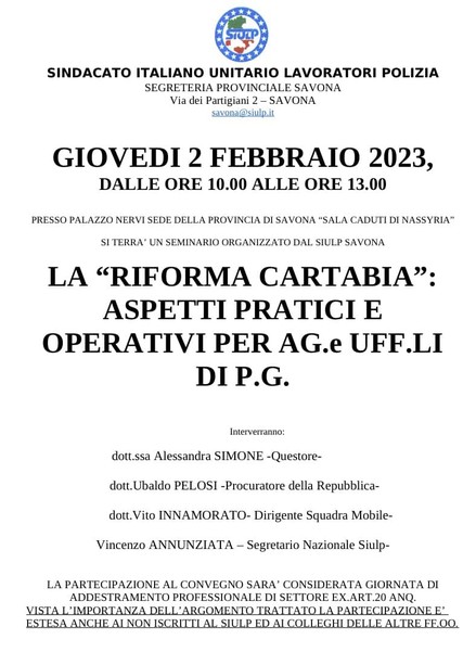 La riforma Cartabia: aspetti pratici e operativi per agenti di Polizia