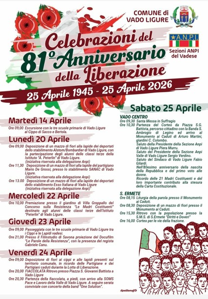 Vado Ligure celebra il 25 aprile ricordando le Madri costituenti