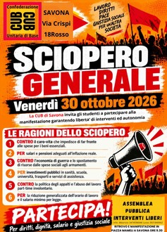 Sciopero generale anche a Savona
