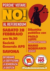 Le ragioni del No: Paolo Luppi a Savona Le ragioni del No: Paolo Luppi a Savona