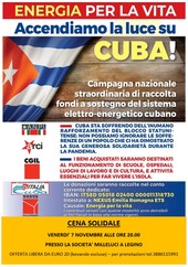 A Savona la cena solidale per Cuba