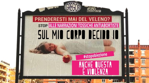 il manifesto Pro Vita e Famiglia corretto da Non Una Di Meno