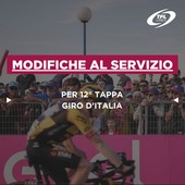 TPL Linea, le variazioni per la 12a tappa del Giro d’Italia TPL Linea, le variazioni per la 12a tappa del Giro d’Italia